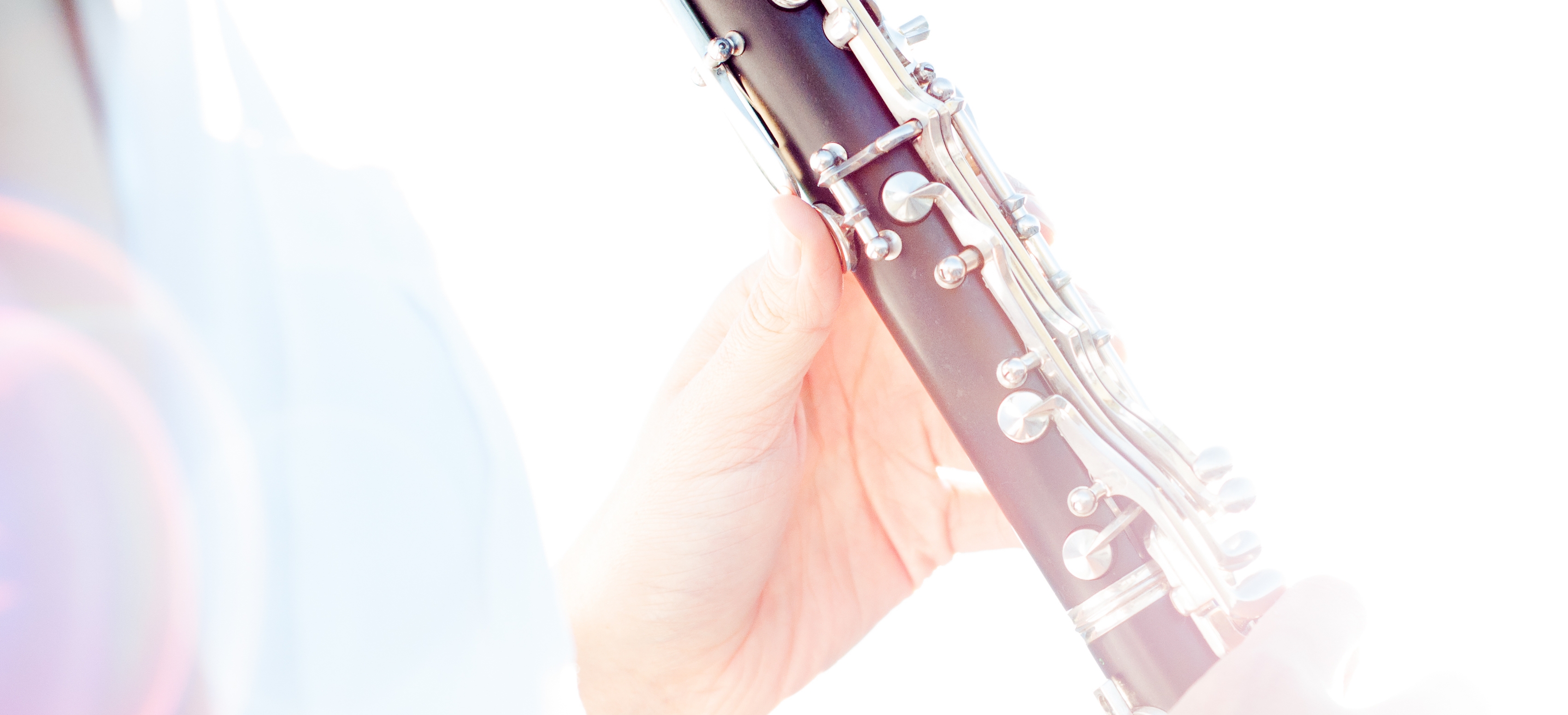 Clarinet with sun flare
