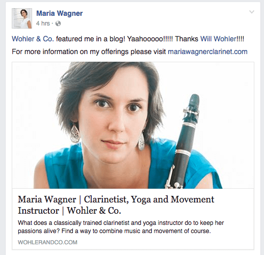 Best way to credit those you work with. Facebook sharing.