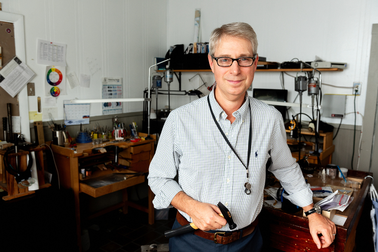 Keith Field, Custom Jewelry designer and craftsman in his shop