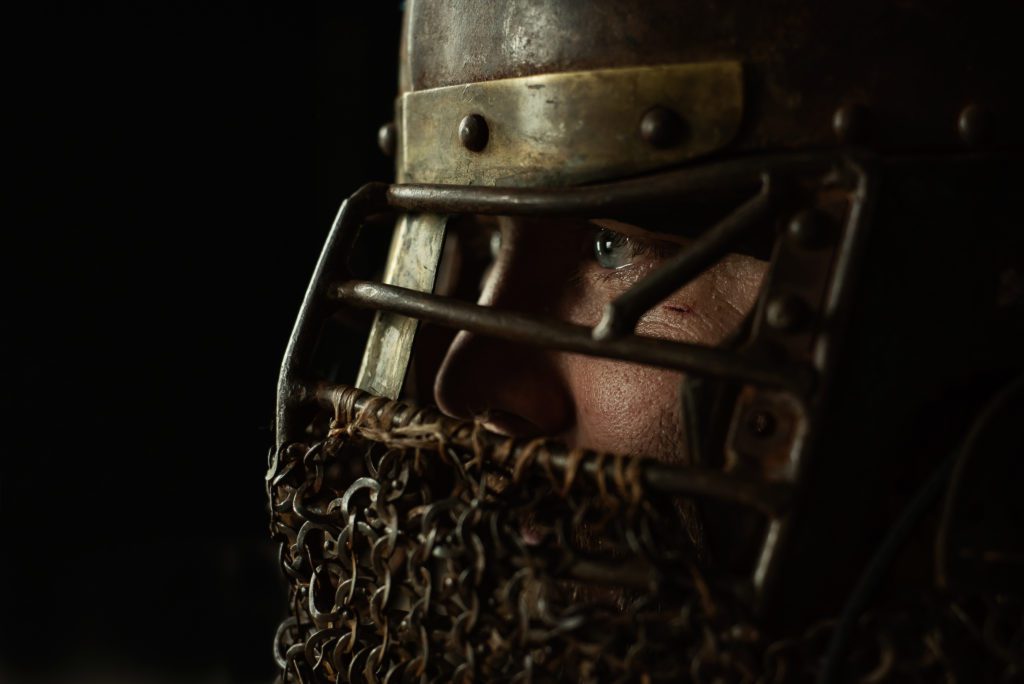 2018 Year in review, Josh Newton in hand-made medieval armor.