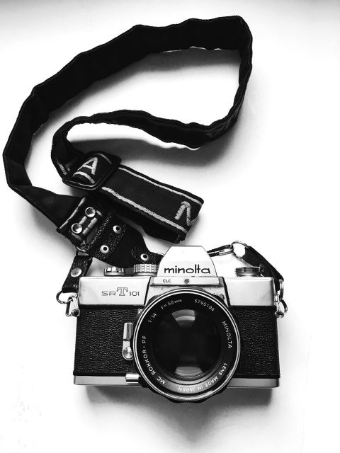 Minolta SRT101 Camera - Black and white - One Portrait