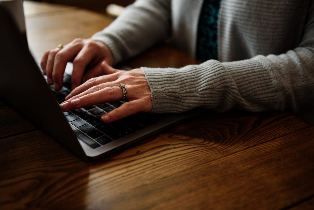 Custom Stock photo of hands typing on laptop for brand imagery - Background Images for your website
