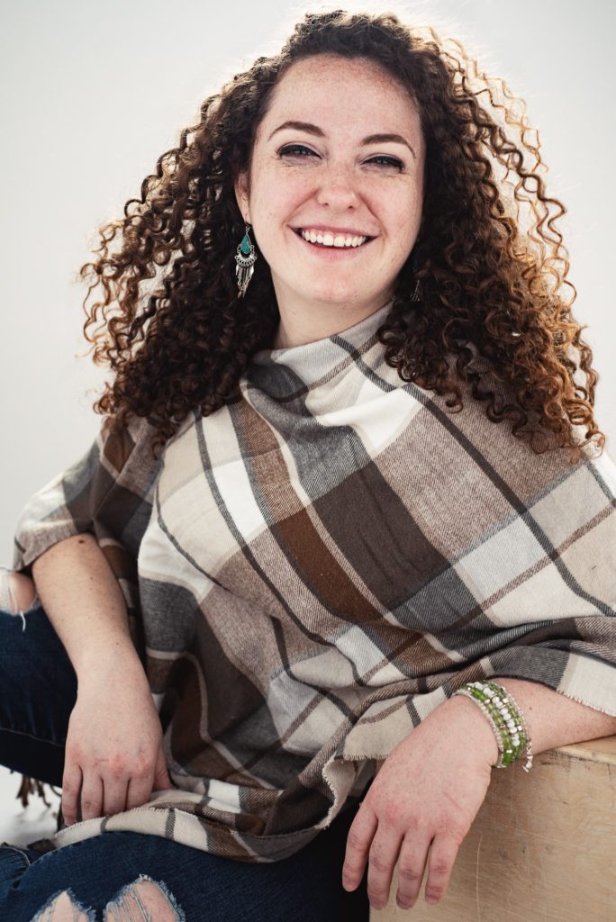 Sarah's portraits in green and a casual shall