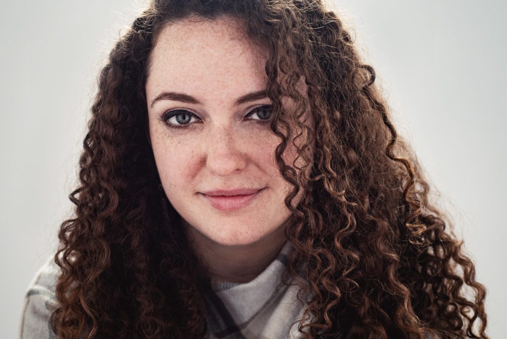 Sarah's portraits in green and a casual shall