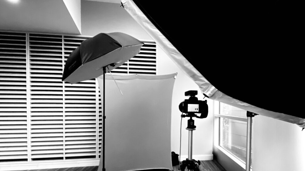 Event Headshot Photographer set-up on location | Event Headshots on location